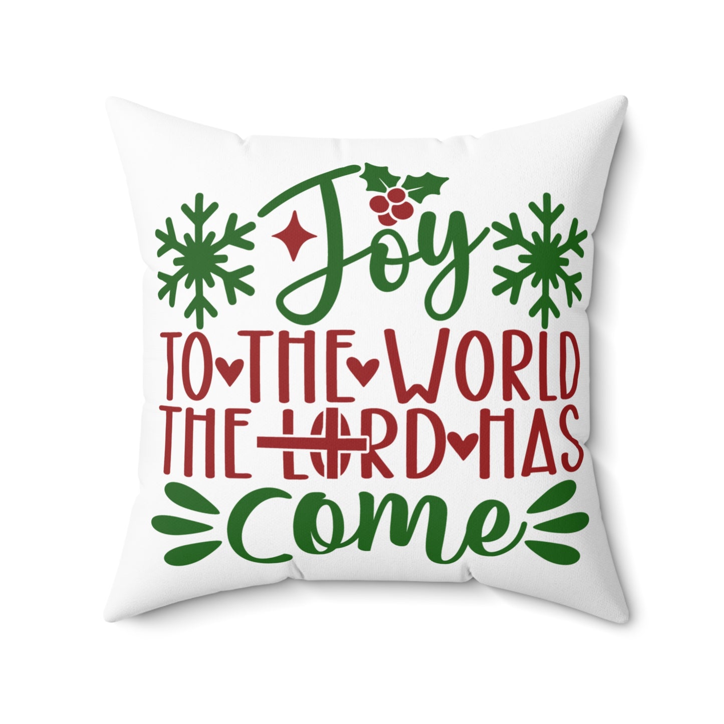 Joy to the World Holiday Pillow Insert and Pillow Case