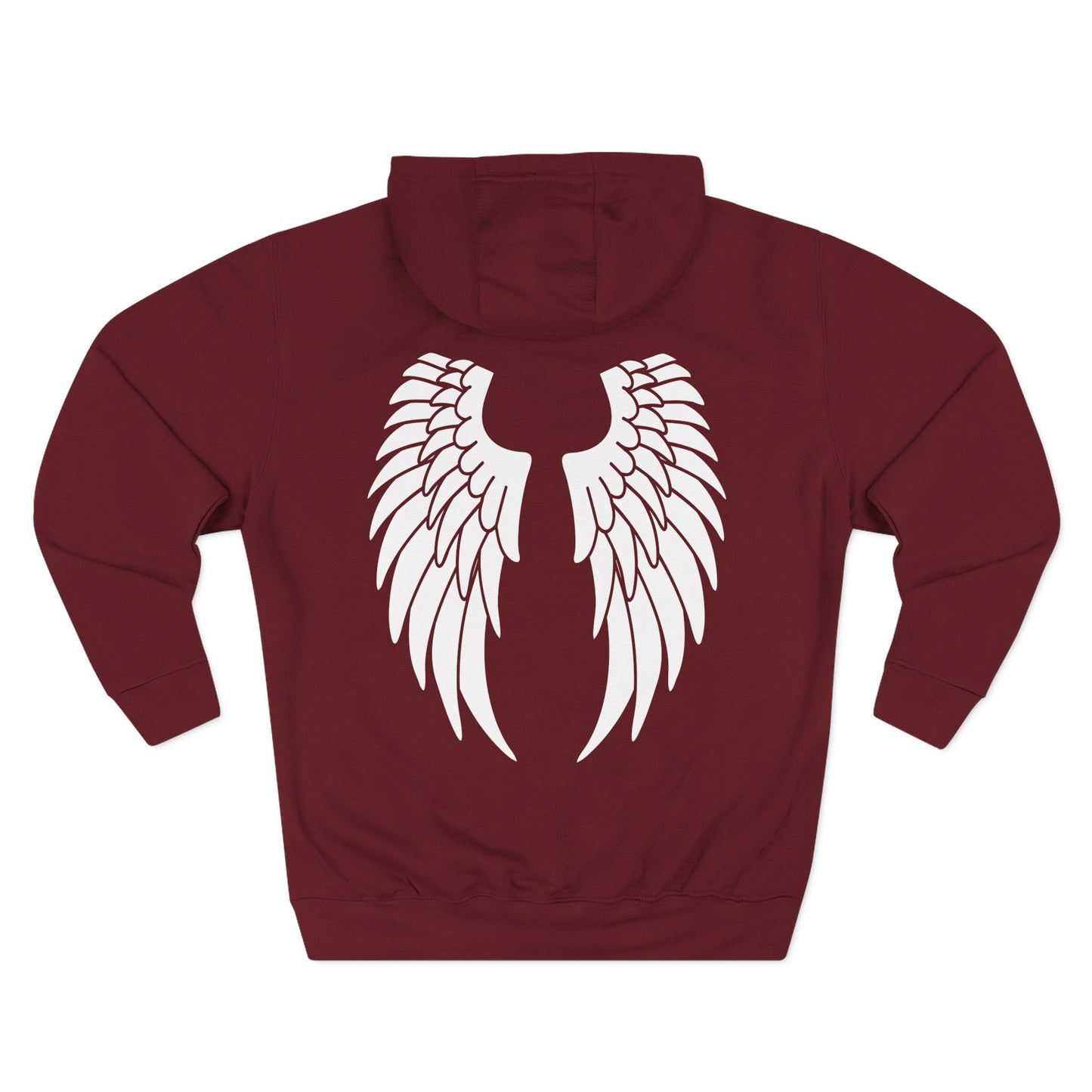Protected Angel Wings Hoodie — 'PROTECTED' Front Text & White Wing Back Graphic