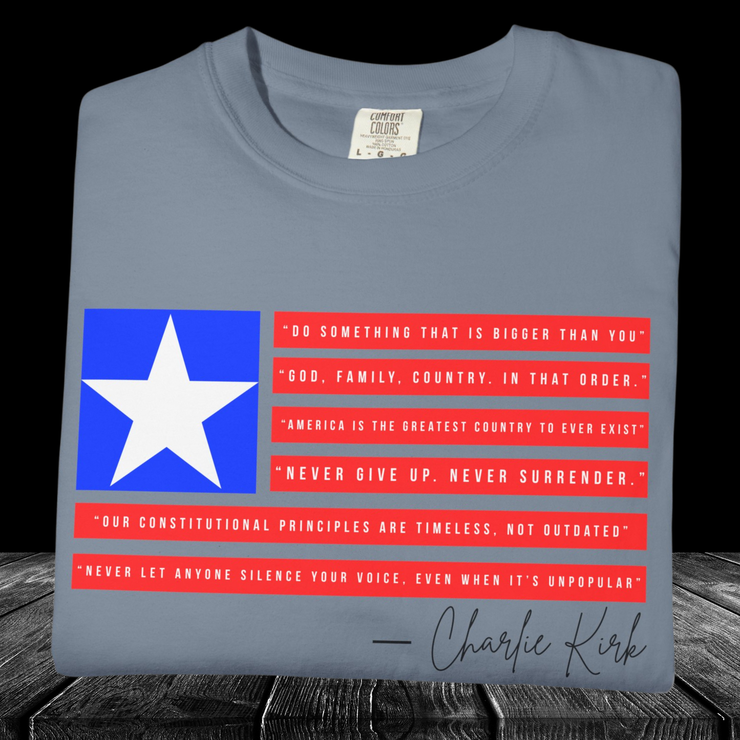 Charlie Kirk Quotes Patriotic Unisex Tee