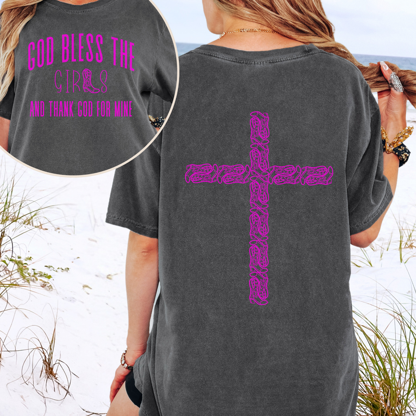 God Bless The Girls Pink T-Shirt