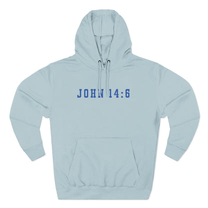 Inspirational Three-Panel Fleece Hoodie - John 14:6 Design