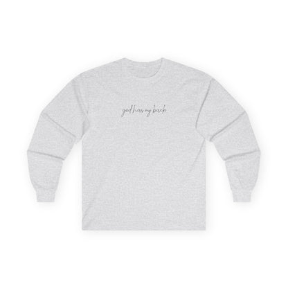 Long Sleeve Tee — Minimal Script "God Is My Anchor" Inspirational Shirt