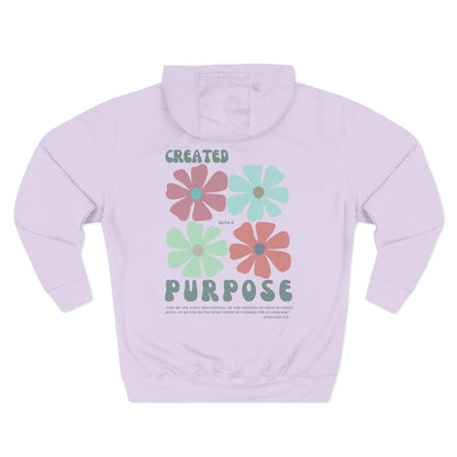 Fleece Hoodie - Ephesians 2:10 Bible Verse Design