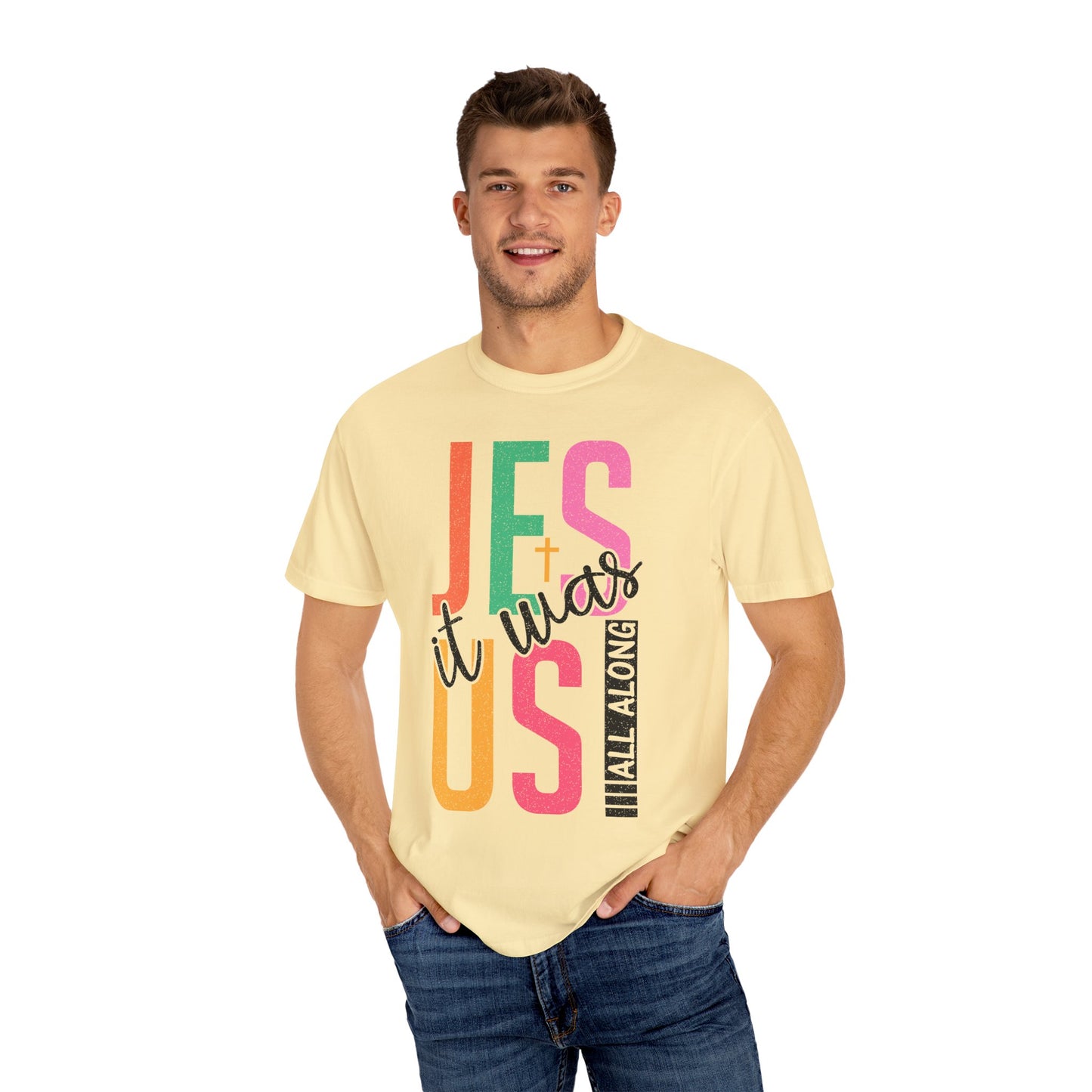 Jesus It Was Us T-Shirt — Colorful Faith Graphic Tee