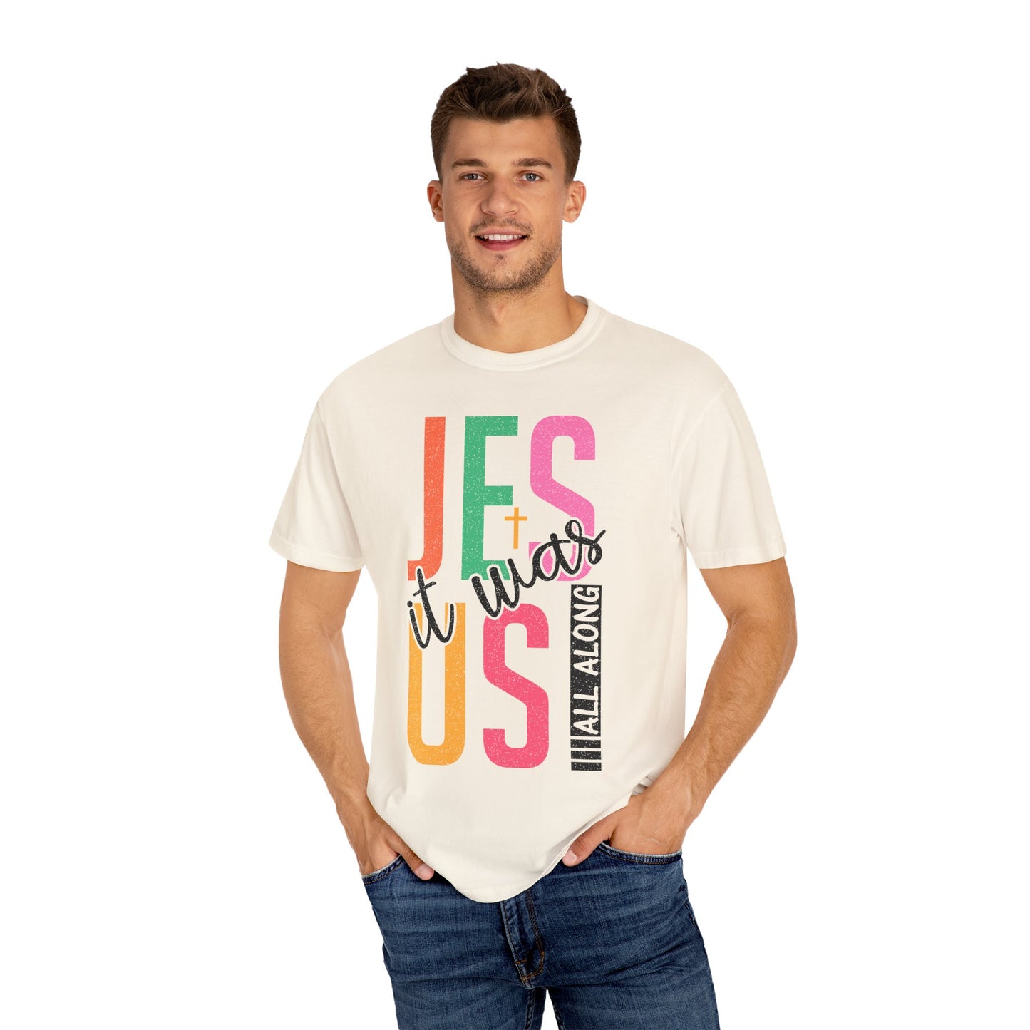 Jesus It Was Us T-Shirt — Colorful Faith Graphic Tee