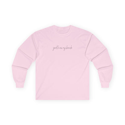 Long Sleeve Tee — Minimal Script "God Is My Anchor" Inspirational Shirt