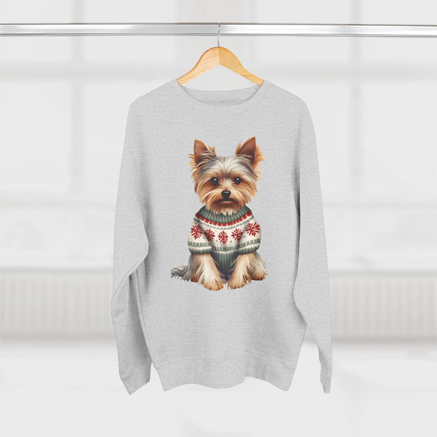Winston - Yorkshire Terrier in Fair Isle Sweater Crewneck