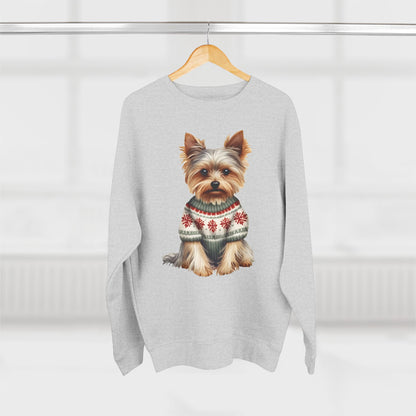 Winston - Yorkshire Terrier in Fair Isle Sweater Crewneck