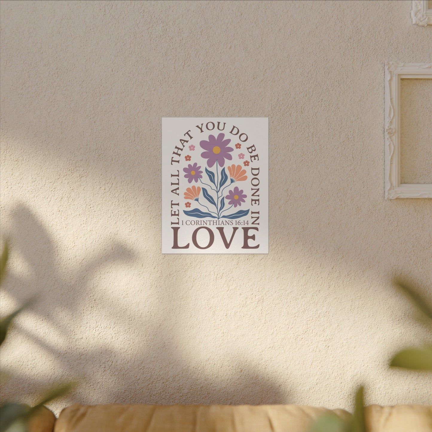Let All That You Do Be Done In Love - Corinthians 16:14 - Bible Verse Wall Canvas