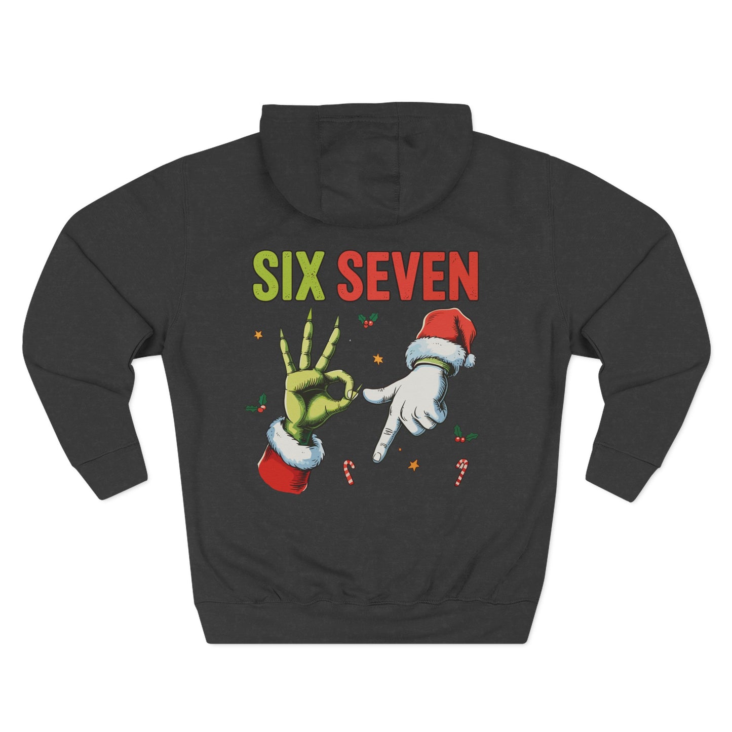 Fleece Hoodie - Funny Christmas Hoodie with '67' Design