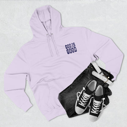 Faith Inspired Three-Panel Fleece Hoodie - "God is Good"