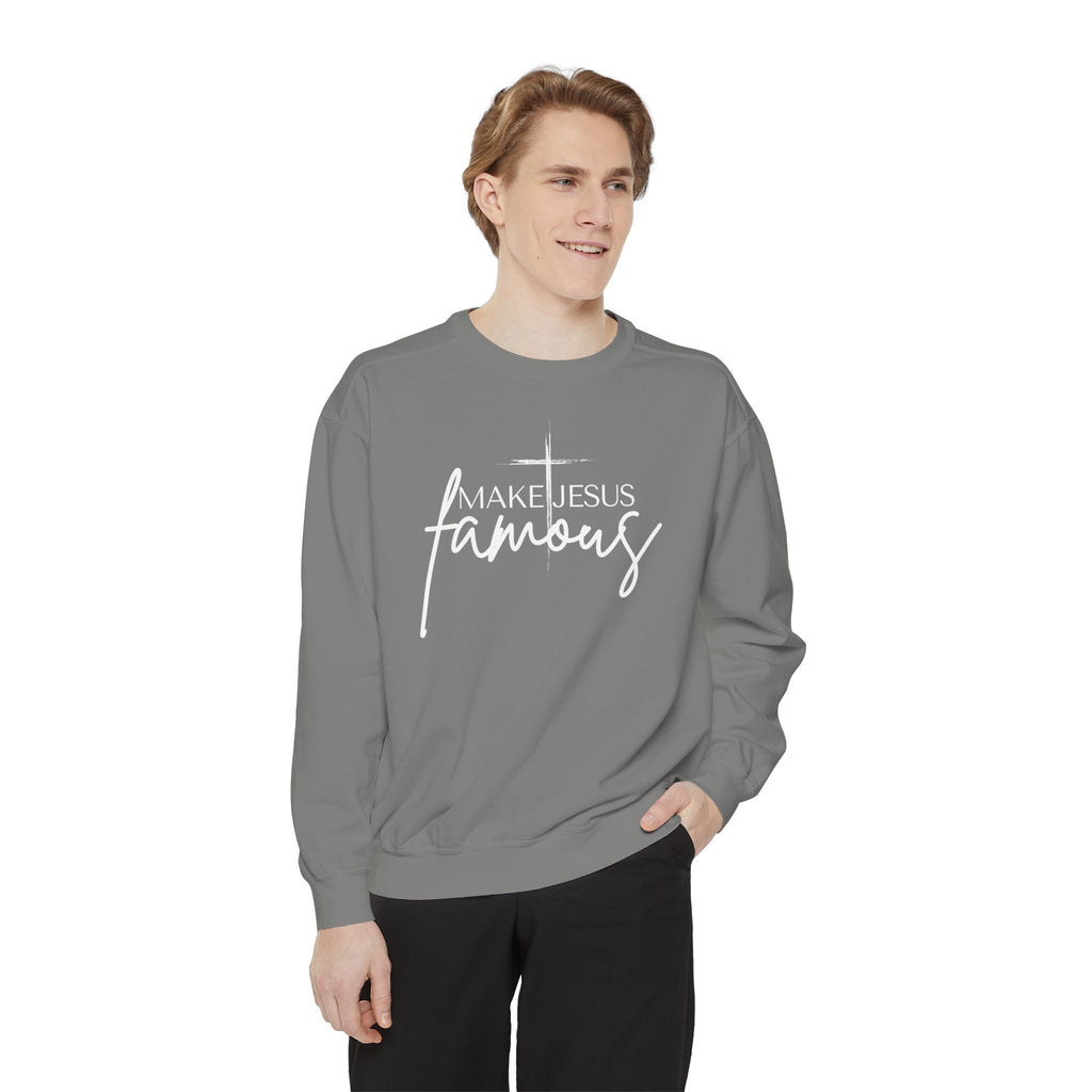 Make Jesus Famous Comfort Colors Unisex Garment-Dyed Sweatshirt | Inspirational Sweatshirt, Christian Apparel, Faith-Based Gift, Cozy Lifestyle, [...]