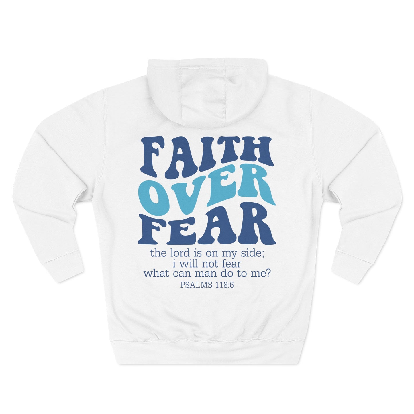 Faith Over Fear Fleece Hoodie - Inspirational Comfort for Everyday Wear