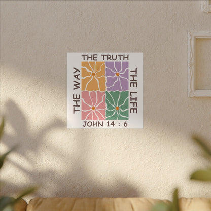 The Way The Truth The Life John 14:6 Wall Canvas
