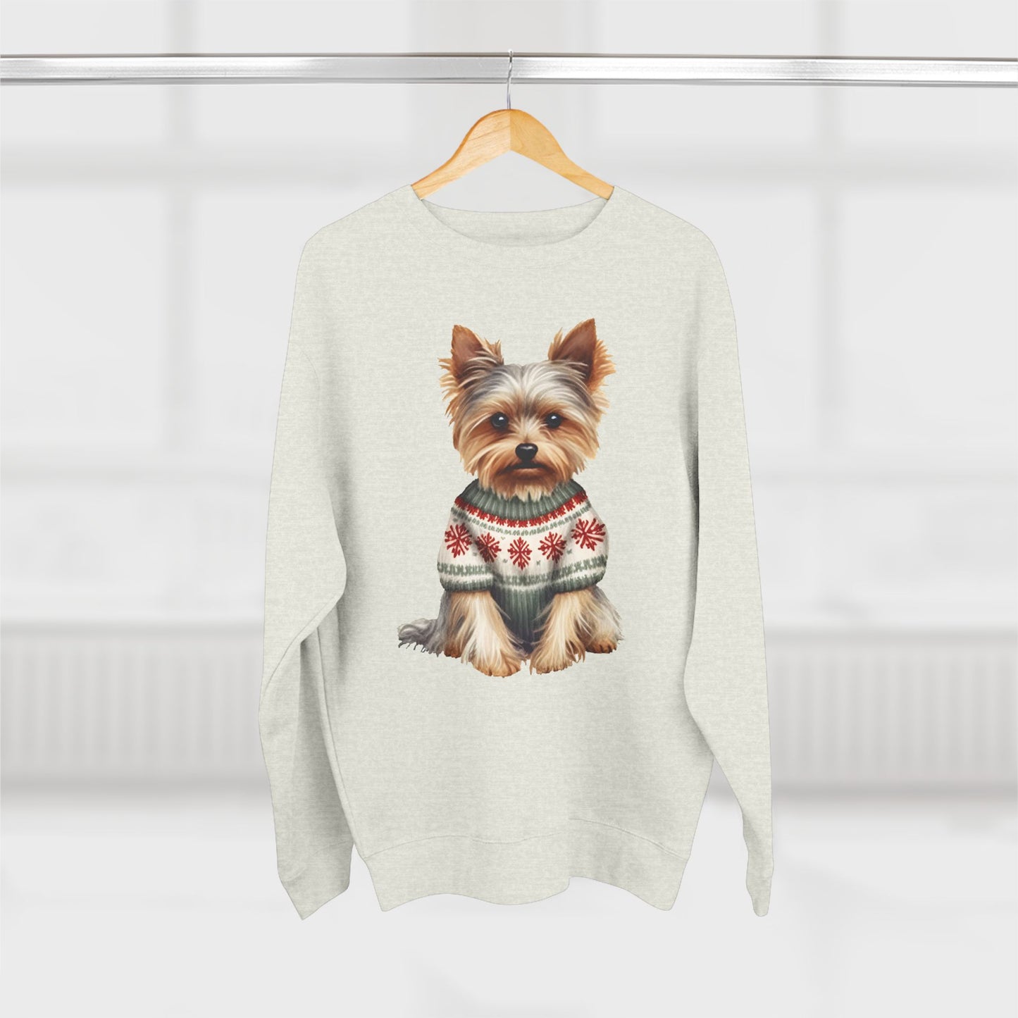 Winston - Yorkshire Terrier in Fair Isle Sweater Crewneck
