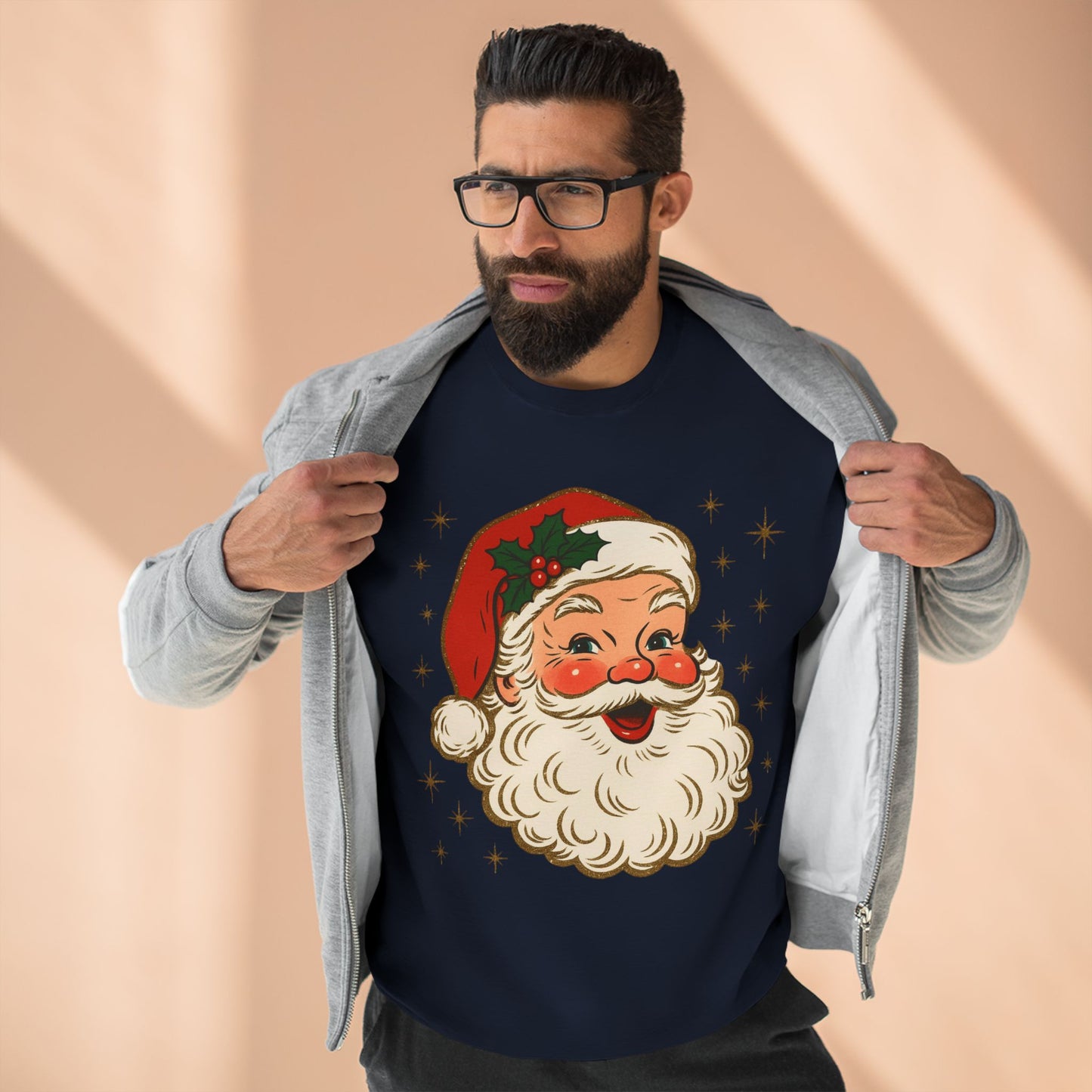 Vintage Santa Crewneck Sweatshirt — Retro Christmas Sweater