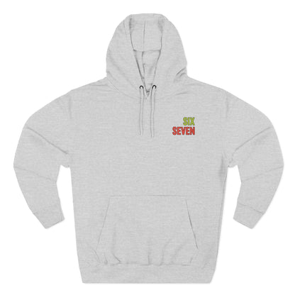 Fleece Hoodie - Funny Christmas Hoodie with '67' Design