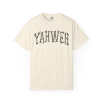 Yahweh Camo Unisex Garment-Dyed T-Shirt - Faith-Inspired Casual Wear