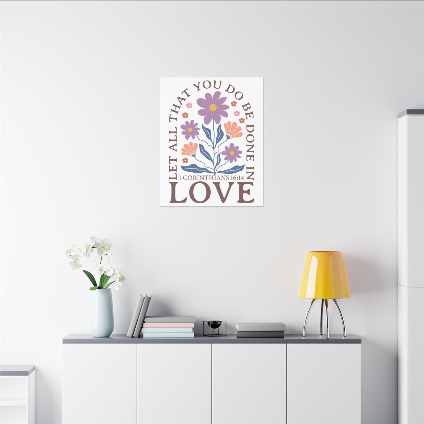 Let All That You Do Be Done In Love - Corinthians 16:14 - Bible Verse Wall Canvas