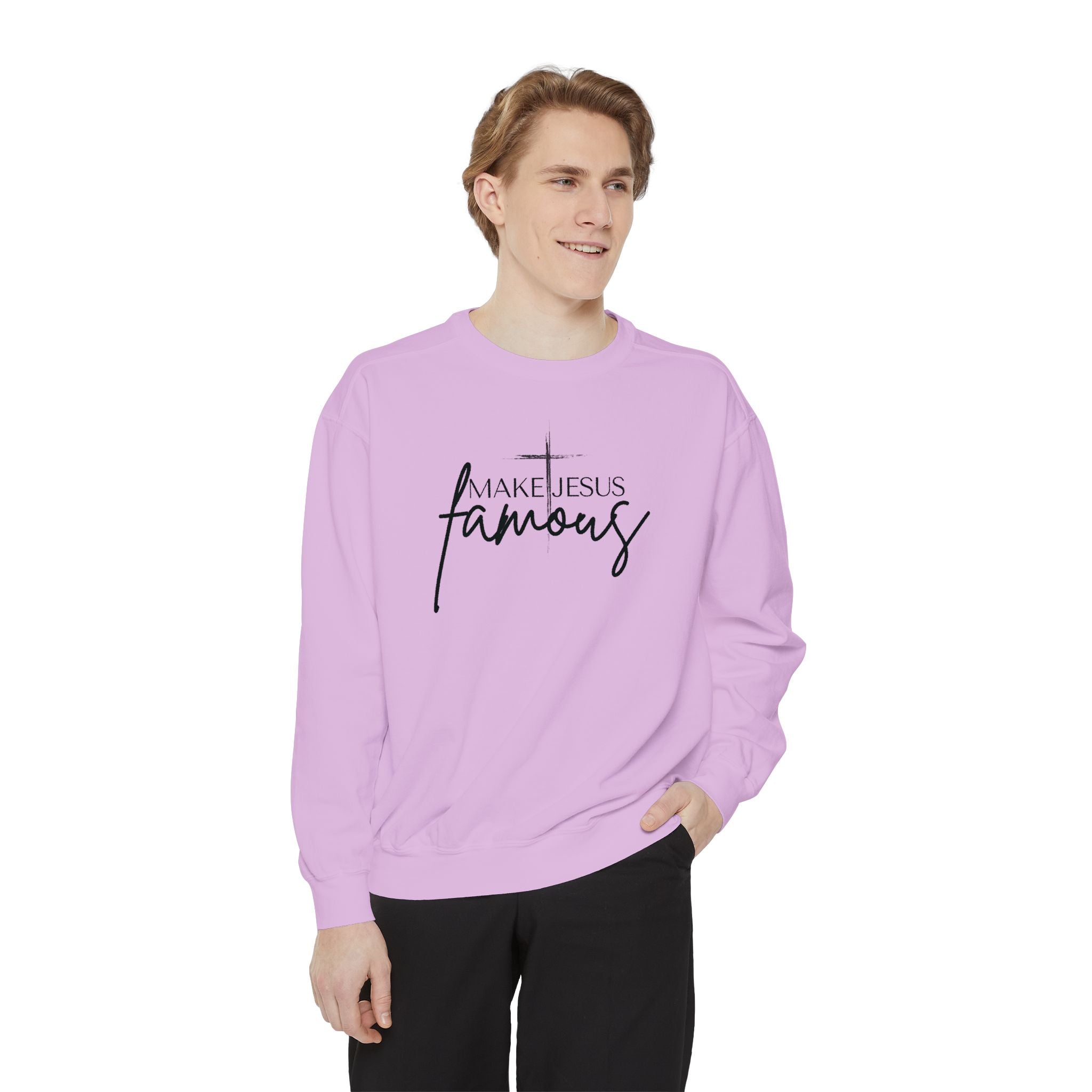 Make Jesus Famous Comfort Colors Unisex Garment-Dyed Sweatshirt | Inspirational Sweatshirt, Christian Apparel, Faith-Based Gift, Cozy Lifestyle, [...]