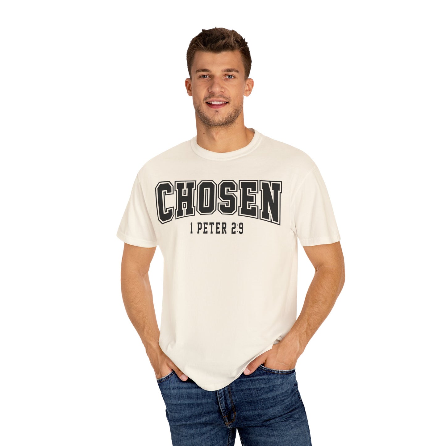 Chosen Unisex Garment-Dyed T-Shirt - 1 Peter 2:9 Inspirational Tee