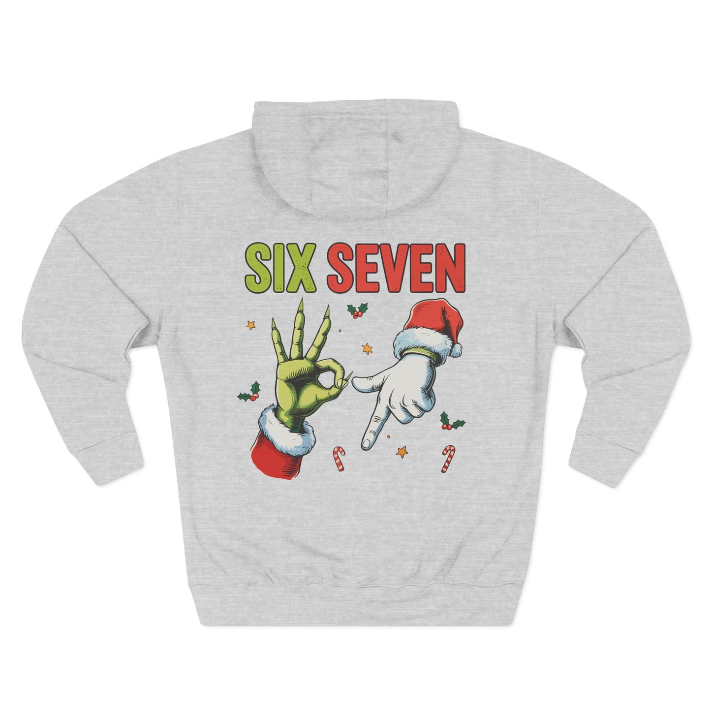 Fleece Hoodie - Funny Christmas Hoodie with '67' Design