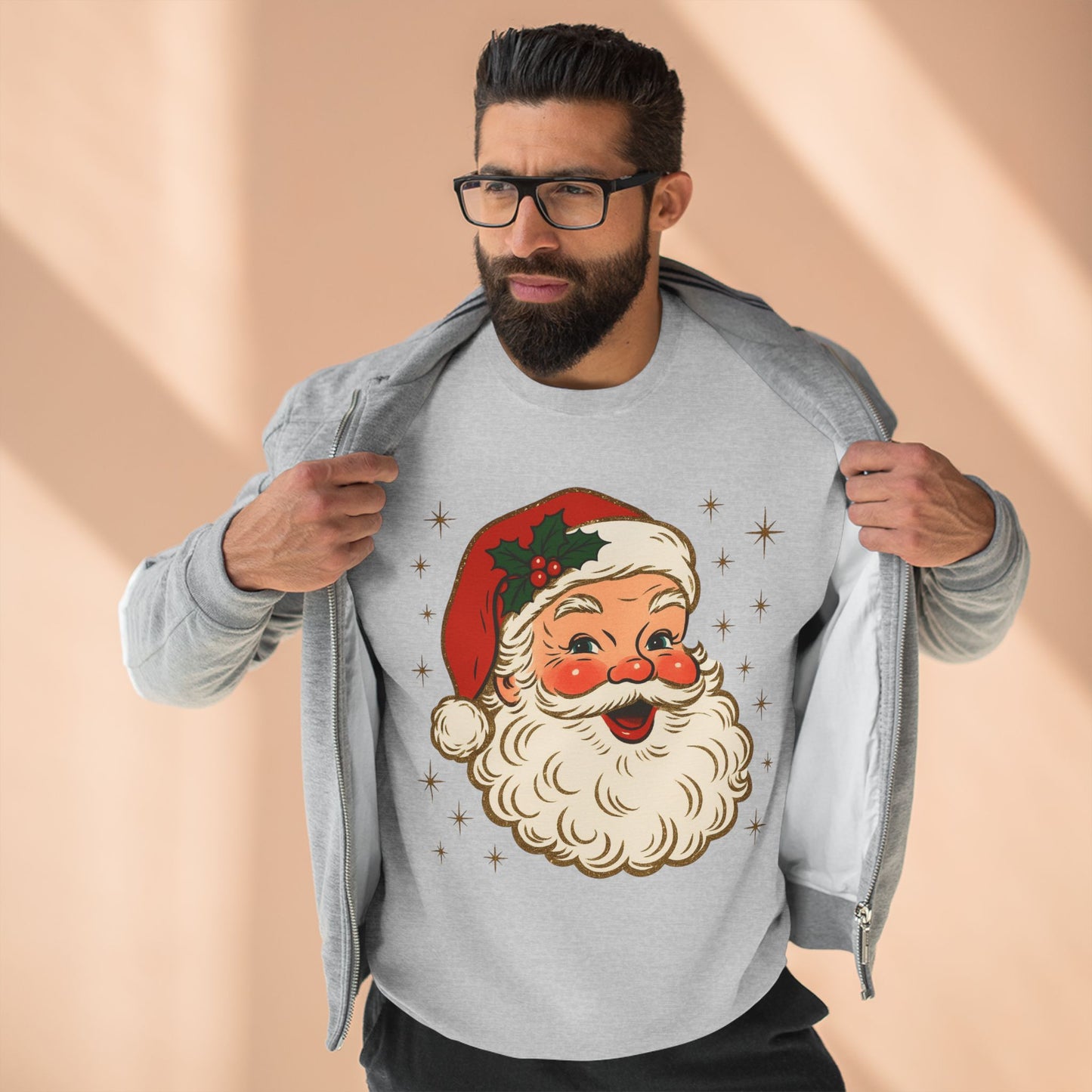 Vintage Santa Crewneck Sweatshirt — Retro Christmas Sweater