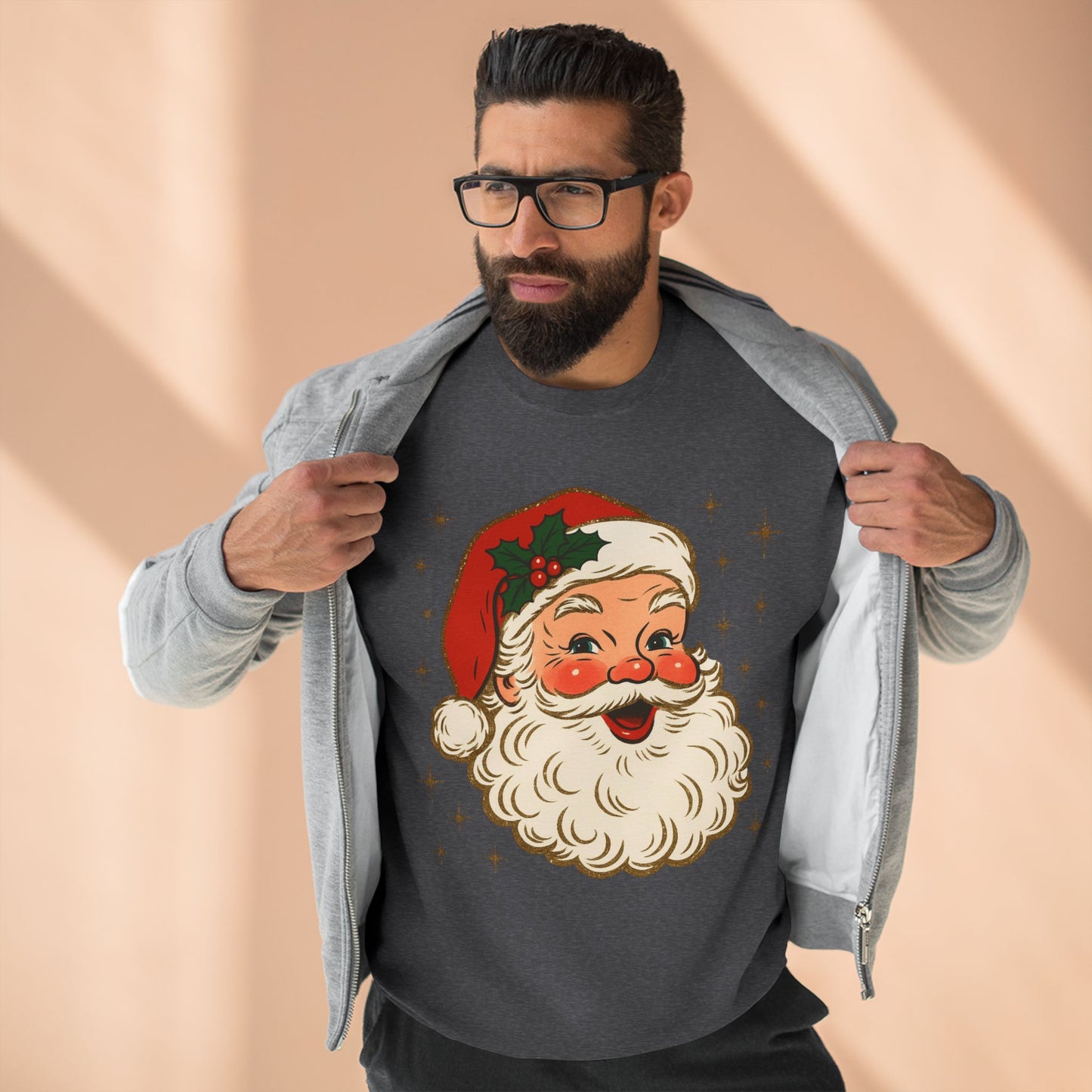 Vintage Santa Crewneck Sweatshirt — Retro Christmas Sweater