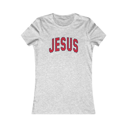 Jesus with Ole Miss Colors Fitted Style T-Shirt