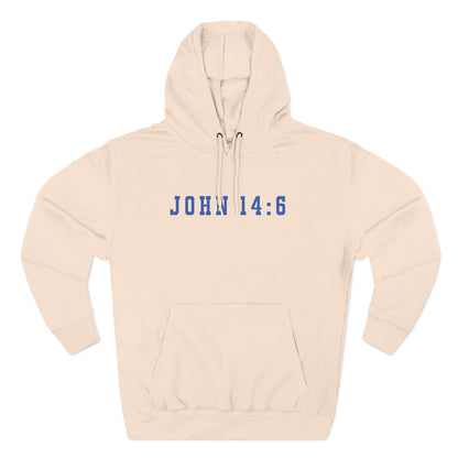 Inspirational Three-Panel Fleece Hoodie - John 14:6 Design