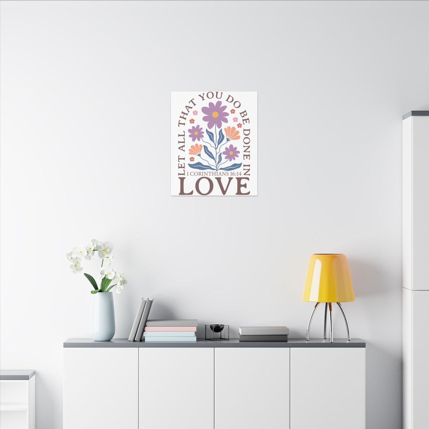 Let All That You Do Be Done In Love - Corinthians 16:14 - Bible Verse Wall Canvas