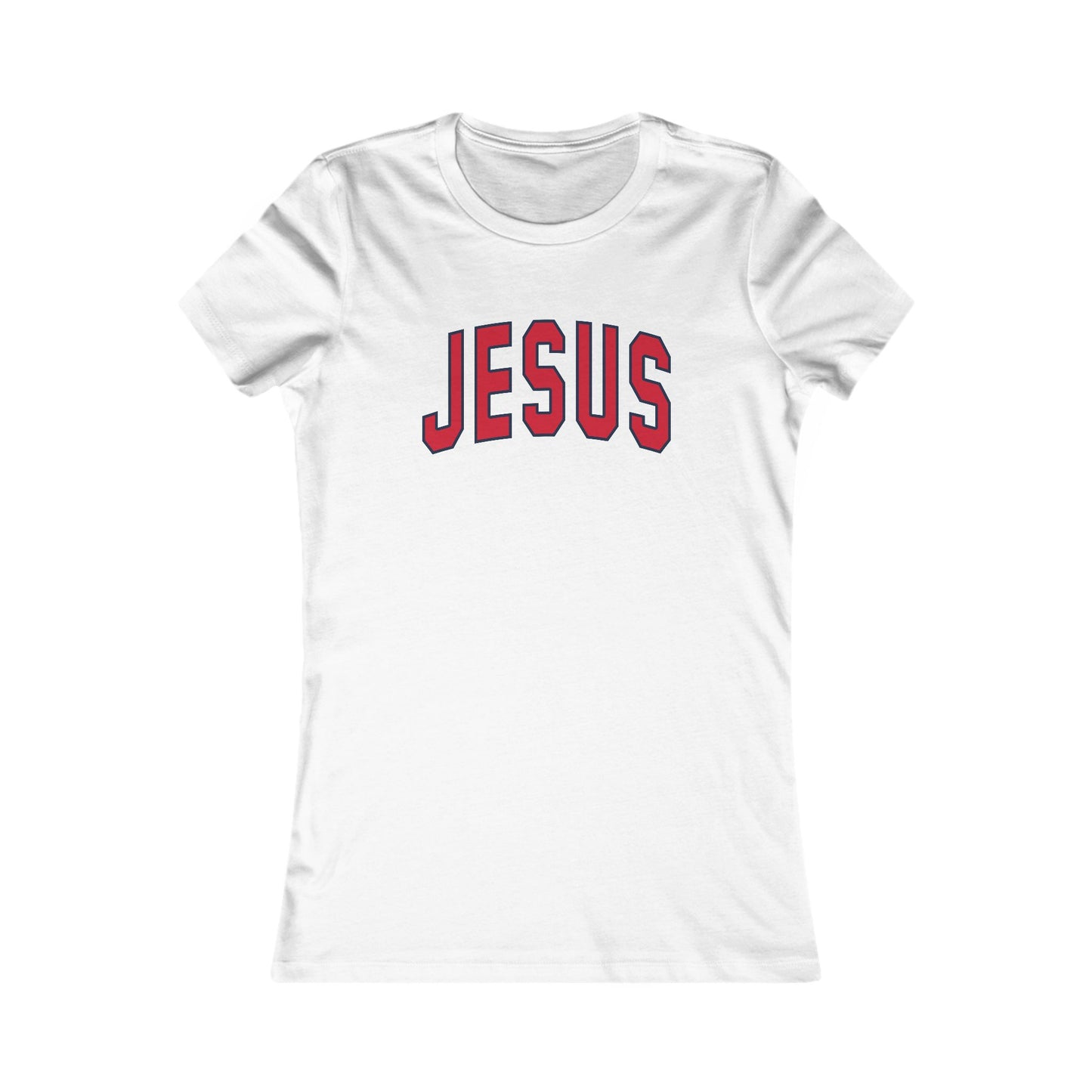 Jesus with Ole Miss Colors Fitted Style T-Shirt