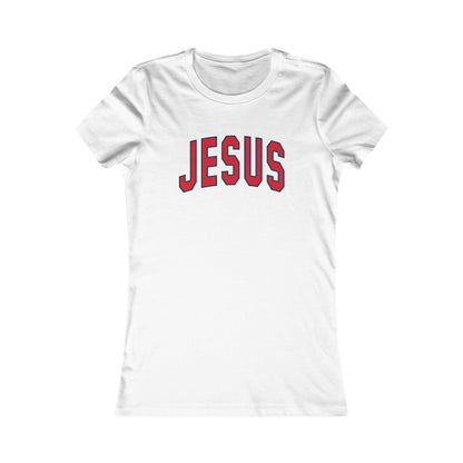 Jesus with Ole Miss Colors Fitted Style T-Shirt