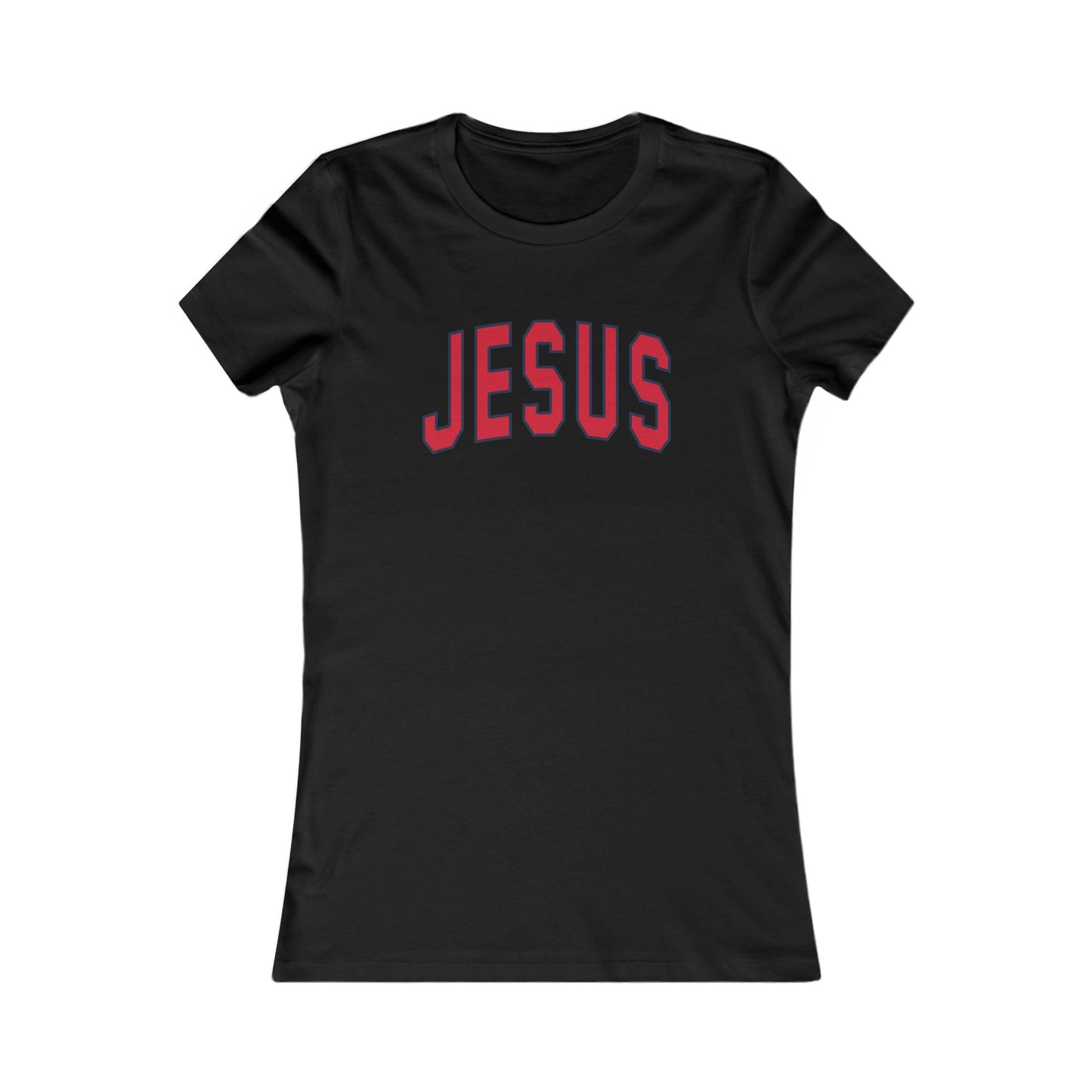 Jesus with Ole Miss Colors Fitted Style T-Shirt