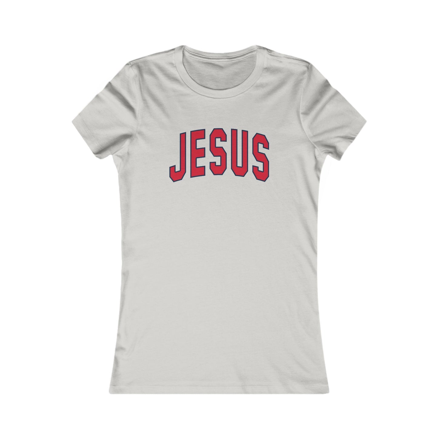 Jesus with Ole Miss Colors Fitted Style T-Shirt