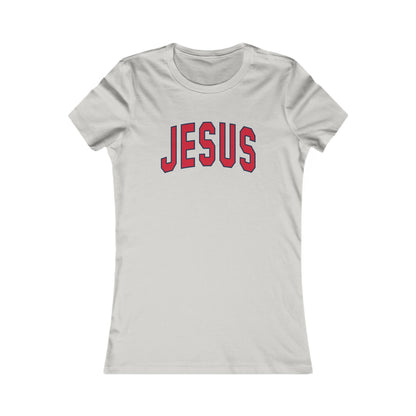 Jesus with Ole Miss Colors Fitted Style T-Shirt