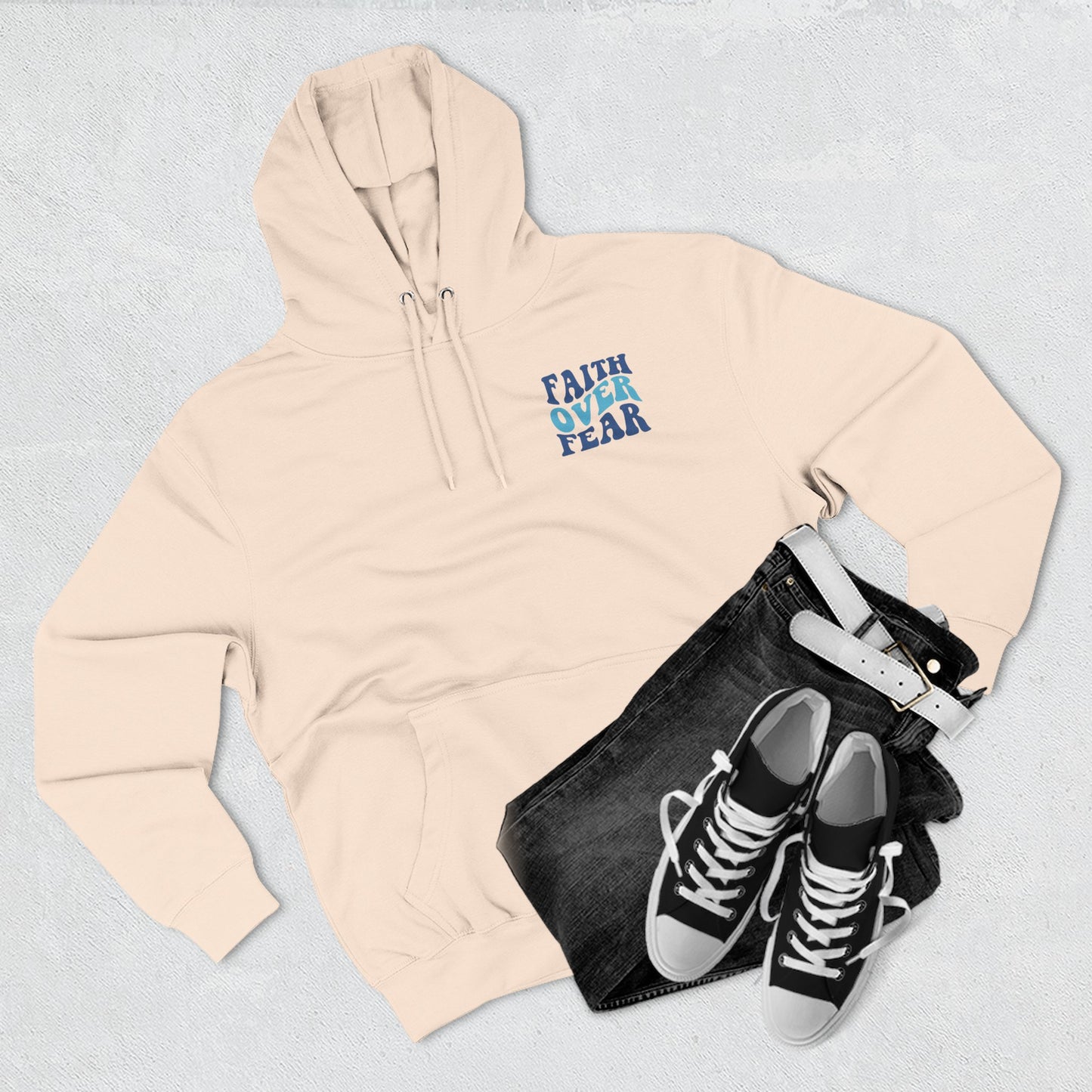 Faith Over Fear Fleece Hoodie - Inspirational Comfort for Everyday Wear