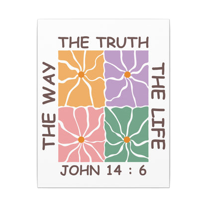 The Way The Truth The Life John 14:6 Wall Canvas