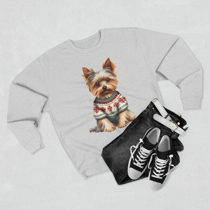 Winston - Yorkshire Terrier in Fair Isle Sweater Crewneck