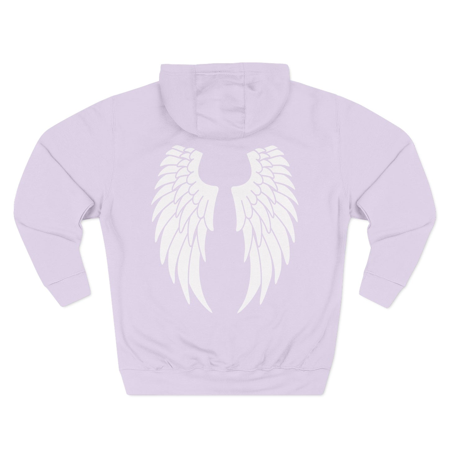 Protected Angel Wings Hoodie — 'PROTECTED' Front Text & White Wing Back Graphic
