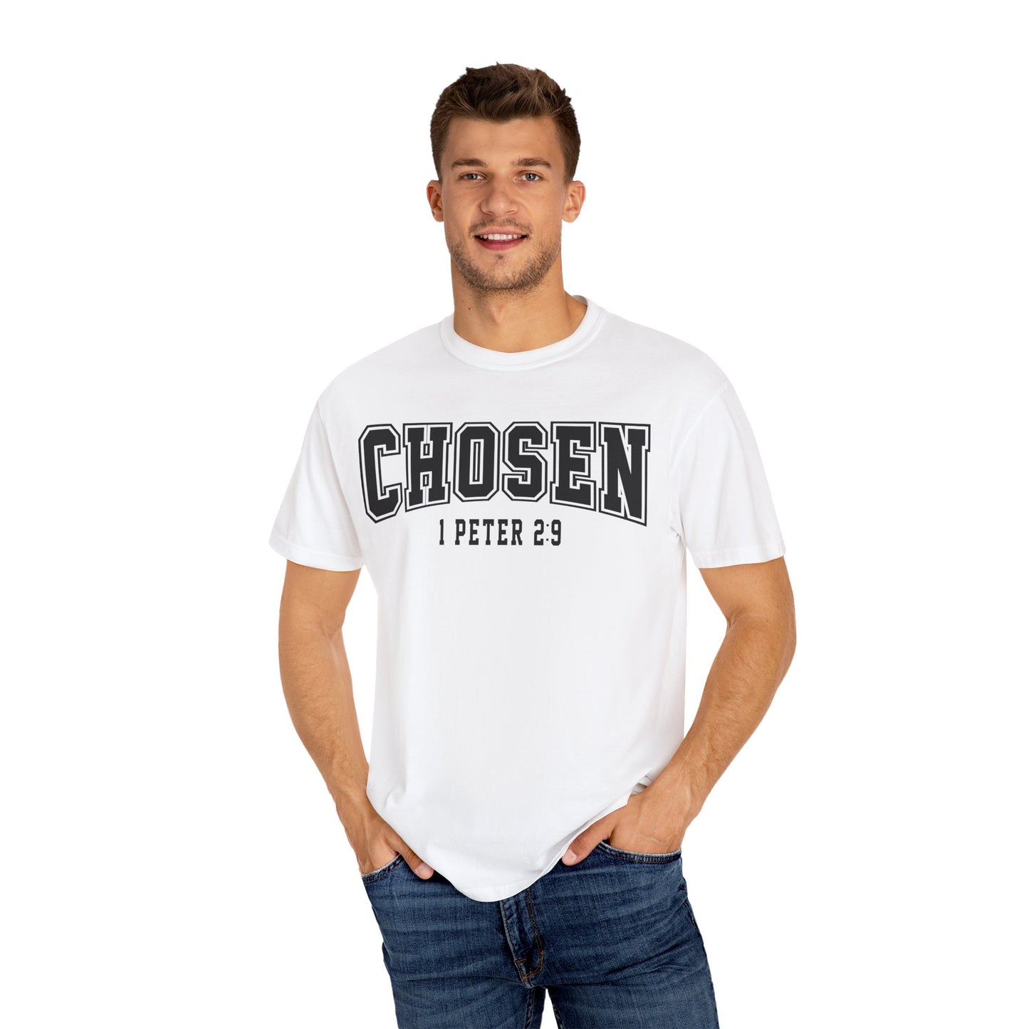 Chosen Unisex Garment-Dyed T-Shirt - 1 Peter 2:9 Inspirational Tee