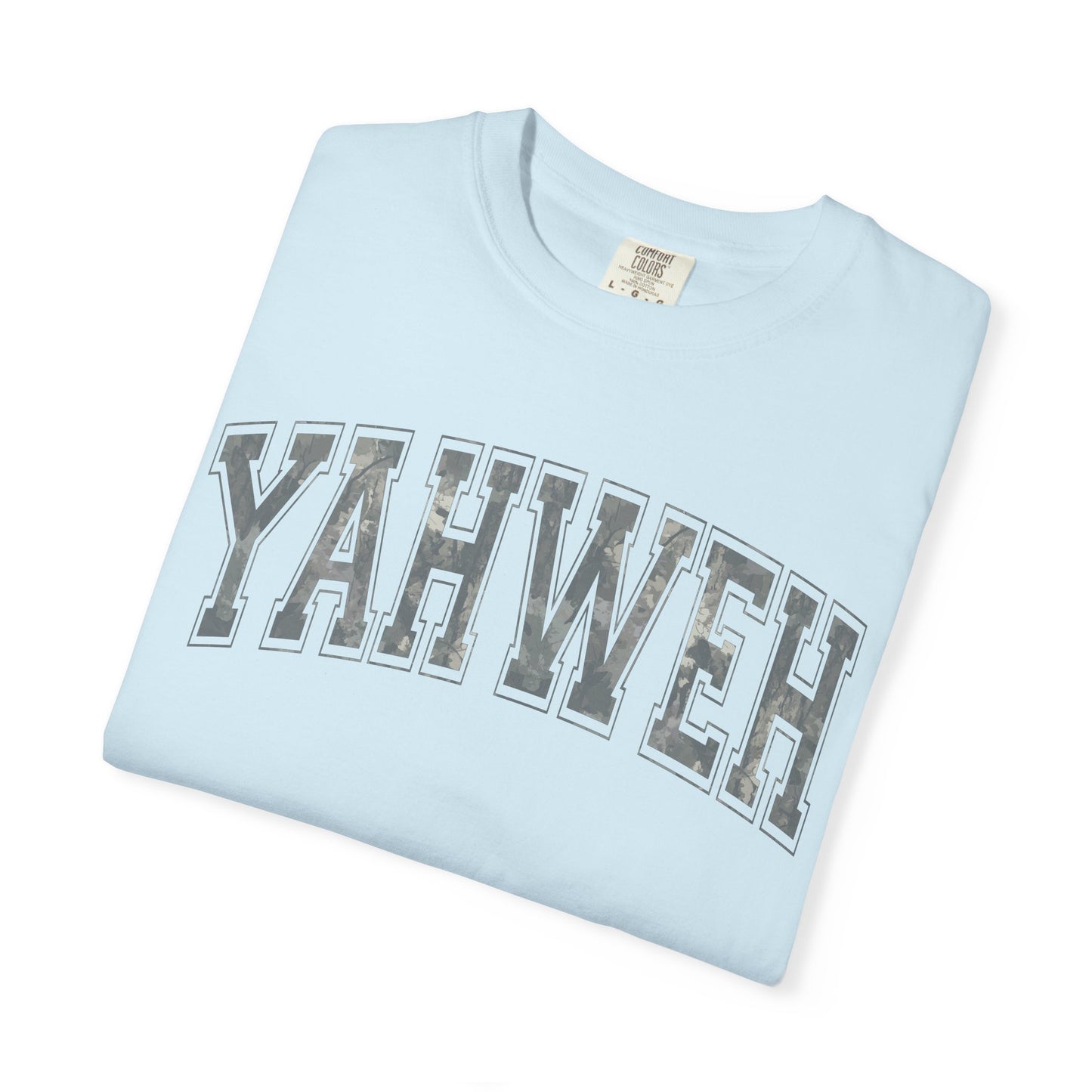 Yahweh Camo Unisex Garment-Dyed T-Shirt - Faith-Inspired Casual Wear