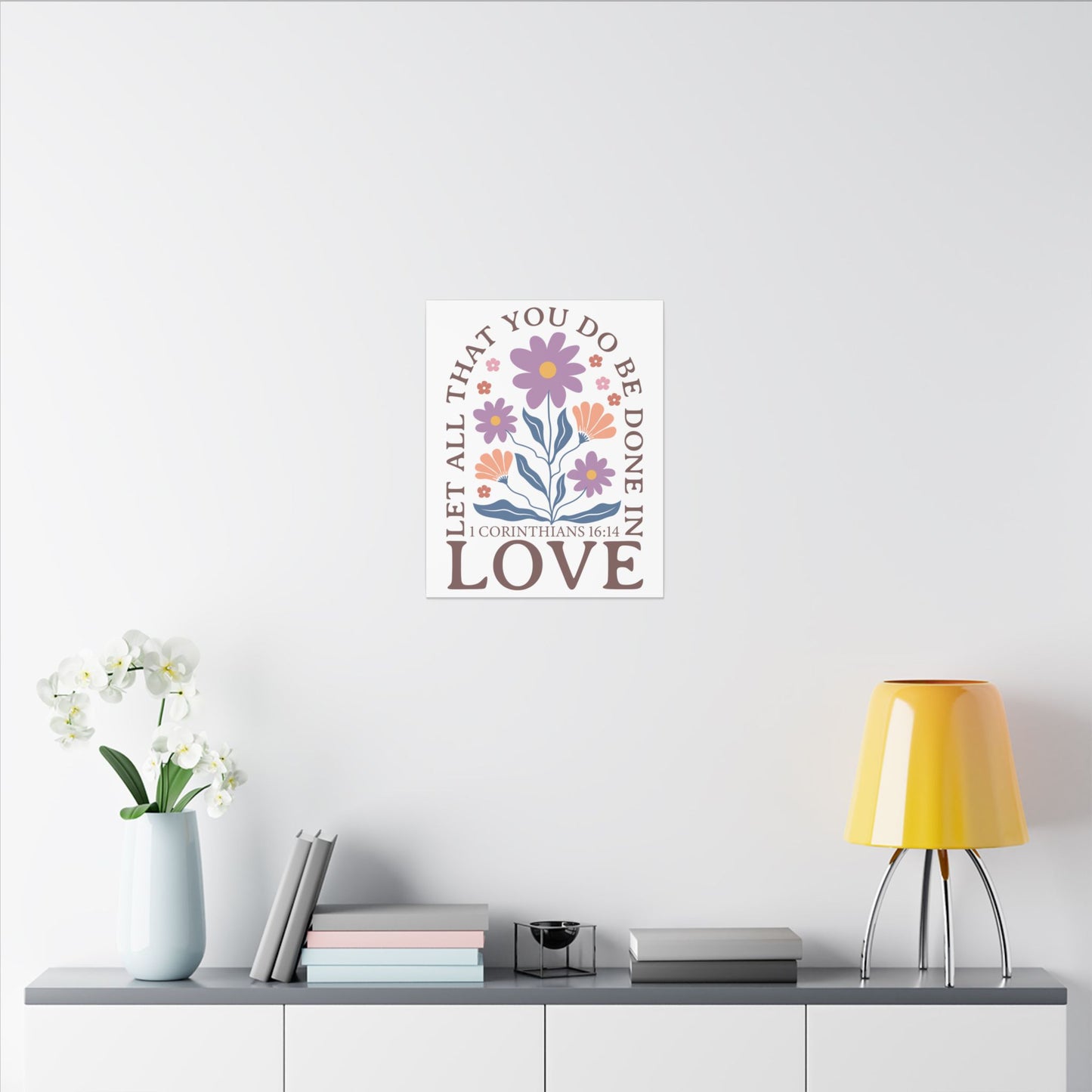 Let All That You Do Be Done In Love - Corinthians 16:14 - Bible Verse Wall Canvas