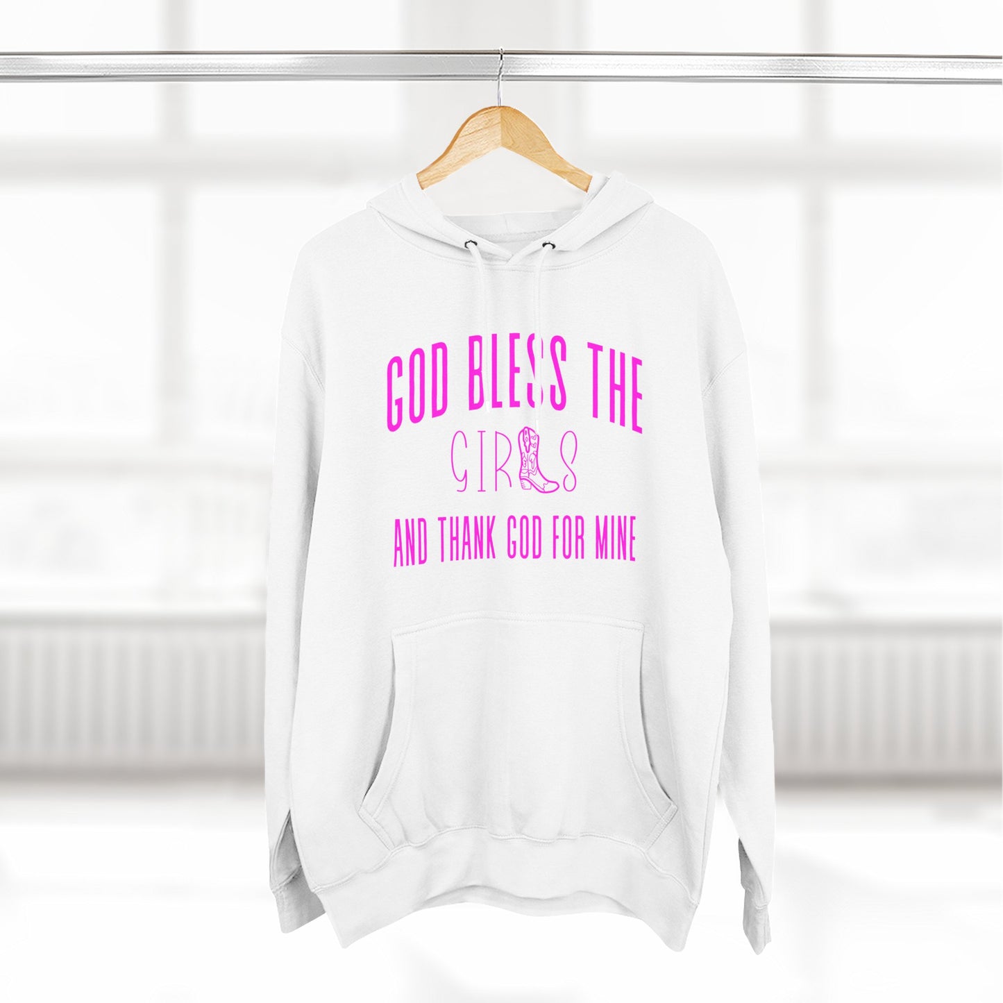 God Bless The Girls Pink Hoodie
