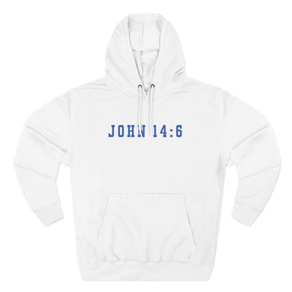 Inspirational Three-Panel Fleece Hoodie - John 14:6 Design
