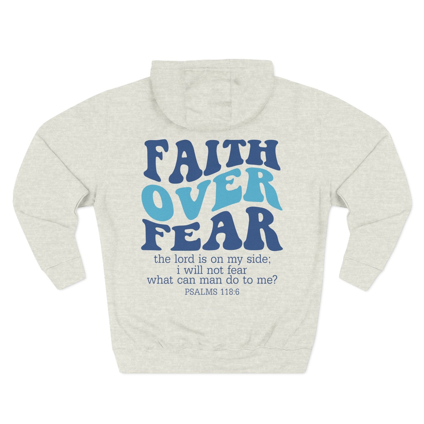 Faith Over Fear Fleece Hoodie - Inspirational Comfort for Everyday Wear