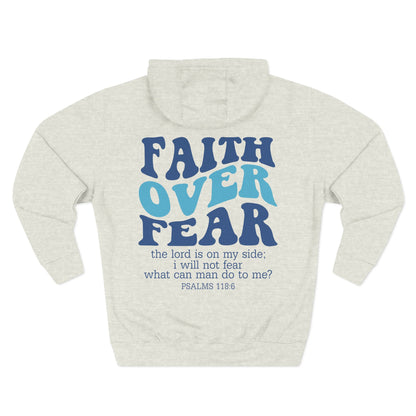 Faith Over Fear Fleece Hoodie - Inspirational Comfort for Everyday Wear