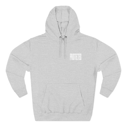 Protected Angel Wings Hoodie — 'PROTECTED' Front Text & White Wing Back Graphic
