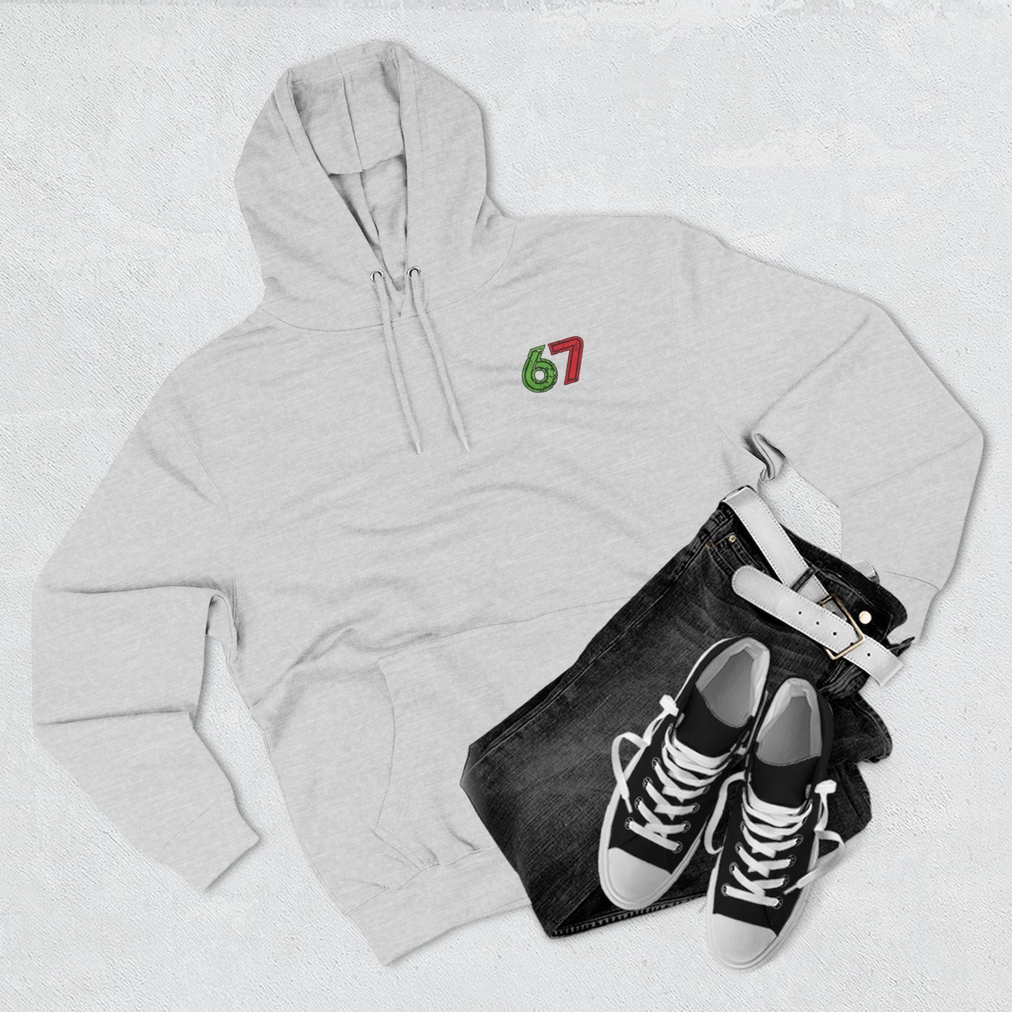 Festive Number 67 Fleece Hoodie