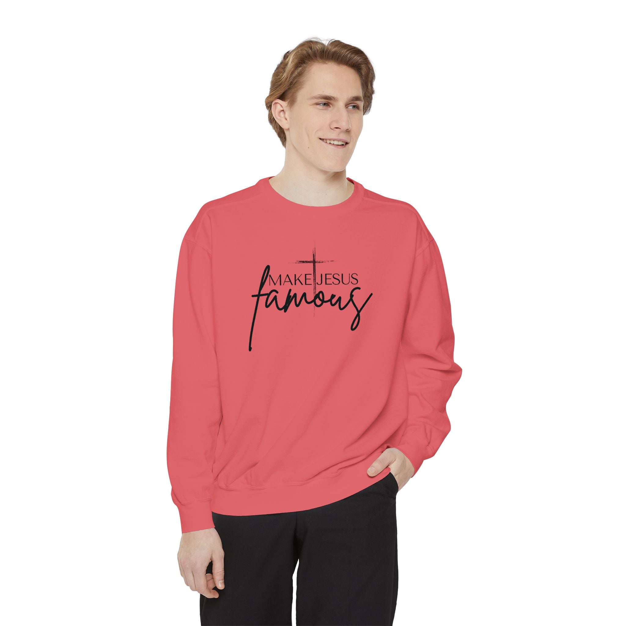 Make Jesus Famous Comfort Colors Unisex Garment-Dyed Sweatshirt | Inspirational Sweatshirt, Christian Apparel, Faith-Based Gift, Cozy Lifestyle, [...]